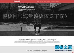 UX/UI Developer开发者web简历模板（带后台）