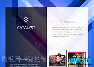 CATALYST响应式个人主页模板下载（带后台）