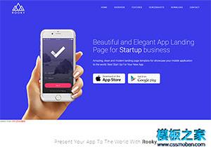 App store应用开发者官网企业网站模板（带后台）