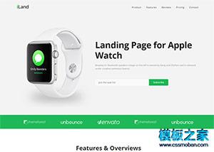 Apple Watch手表产品官网介绍响应式模板（带后台）