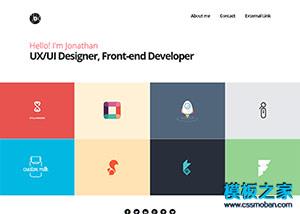 UX/UI Designer作品展示响应式模板下载（带后台）