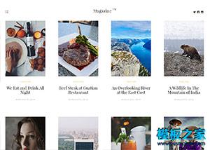 简洁css3大气时尚摄影杂志响应式模板（带后台）
