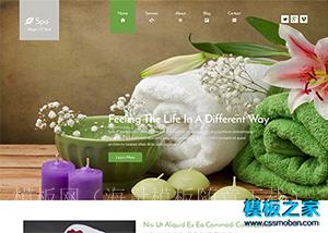 绿色简洁sap养生会所html5模板（带后台）