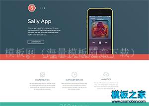 sally音乐app软件公司官网模板下载（带后台）