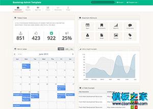 绿色简洁Bootstrap Admin后台界面模板（带后台）