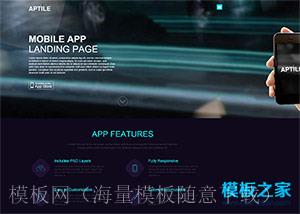 宽屏MOBILE APP应用软件官网模板（带后台）