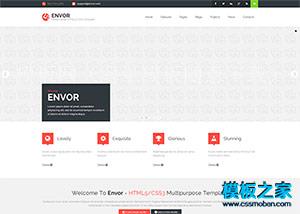 Envor宽屏展示HTML5商业bootstrap模板（带后台）