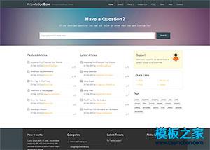简洁知识问答技术论坛整站html5模板（带后台）
