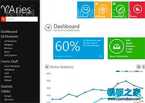 仿win8扁平化设计bootstrap后台模板下载（带后台）