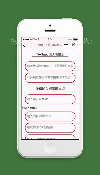 文本小程序输入框练习页面源码下载（带后台）
