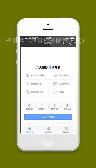 IT公司微信小程序开发定制页面模板下载（带后台）