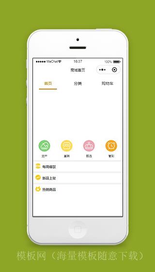 微商商城小程序商城首页模板源码下载（带后台）