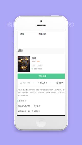 在线小说网阅读详情页面功能程序源码下载（带后台）