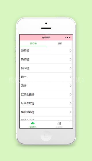 在线音乐排行榜微信音乐播放器程序源码（带后台）