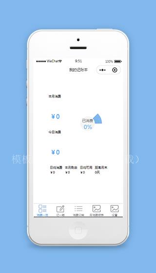 记账微信记账本小程序源码模板下载（带后台）
