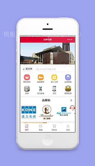 简单图标排版品牌电梯销售电梯在线购买微商小程序（带后台）
